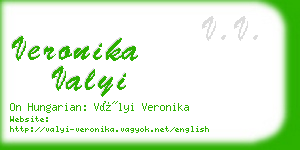 veronika valyi business card